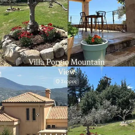 Villa Porgio Mountain View Serres Exterior photo